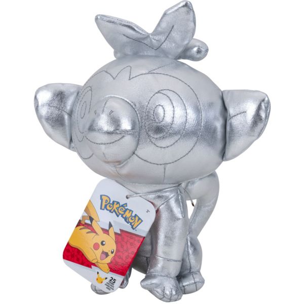 Peluche Grookey Plateado Pokemon 25 Aniversario 20 cm
