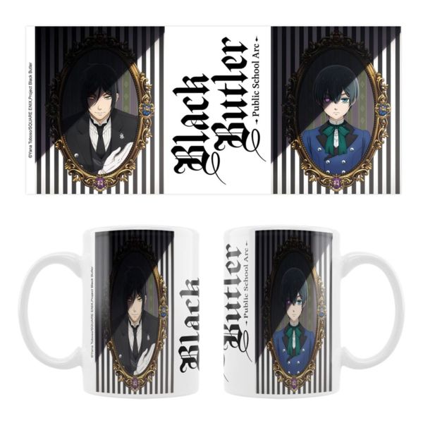 Taza Sebastian y Ciel Black Butler: Public School Arc 320 ml