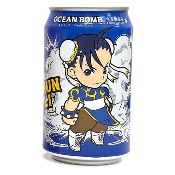 Refresco Street Fighter Ocean Bomb Chun Li Sabor Melocoton