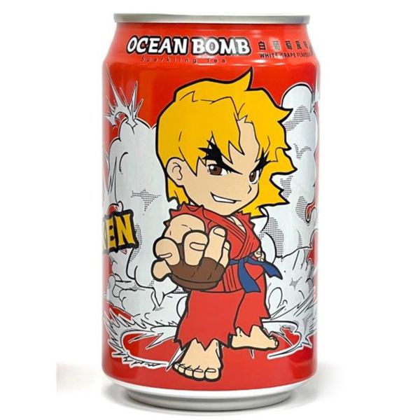 Refresco Street Fighter Ocean Bomb Ken Sabor Uva Blanca