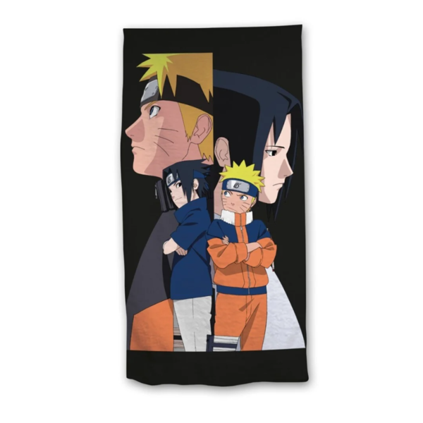 Toalla Uchiha Sasuke & Uzumaki Naruto Shippuden 140 x 70 cms