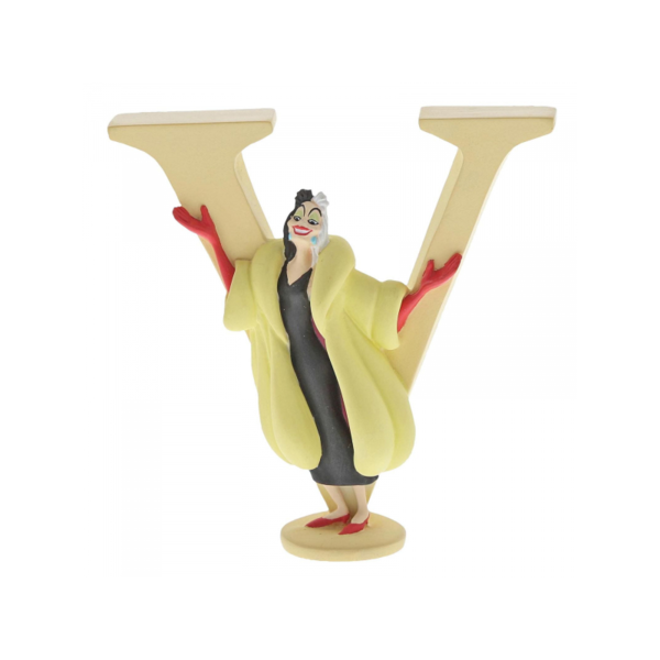 Figura Cruella De Vil Letra V 101 Dalmatas Enchanting Collection