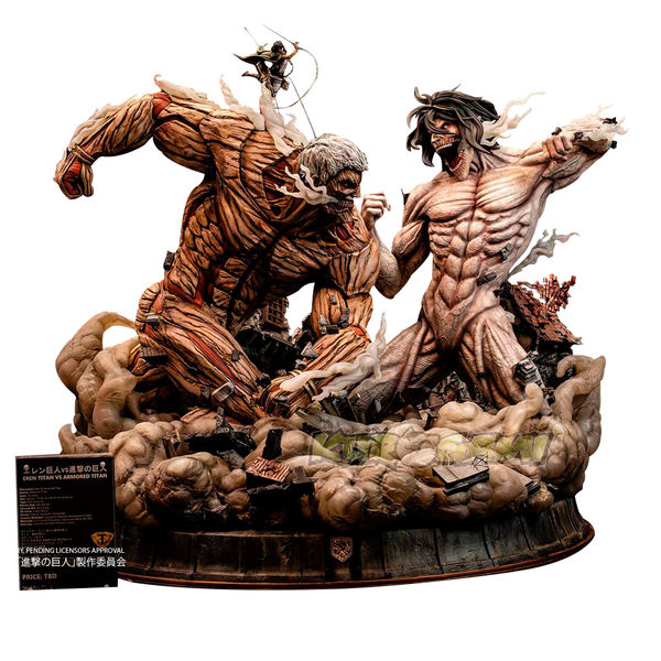 Eren vs Armored Titan Statue Attack on Titan Elite Exclusive
