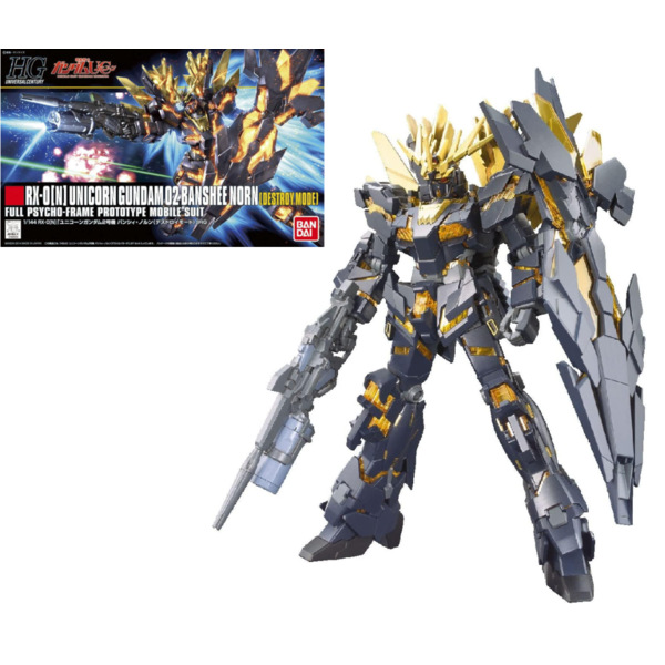 Model Kit RX-0N Unicorn Gundam 02 Banshee Norn Destroy Mode HGUC