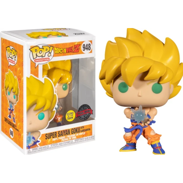 Funko Son Goku SSJ Kamehameha Dragon Ball Z POP! Animation 948 Special Edition Glow in the Dark
