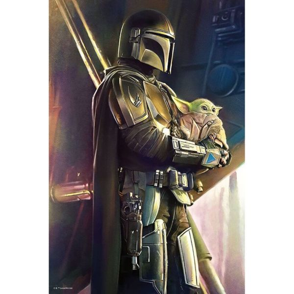 Puzzle 3D Lenticular Mando y Grogu The Child Star Wars The Mandalorian 200 Piezas