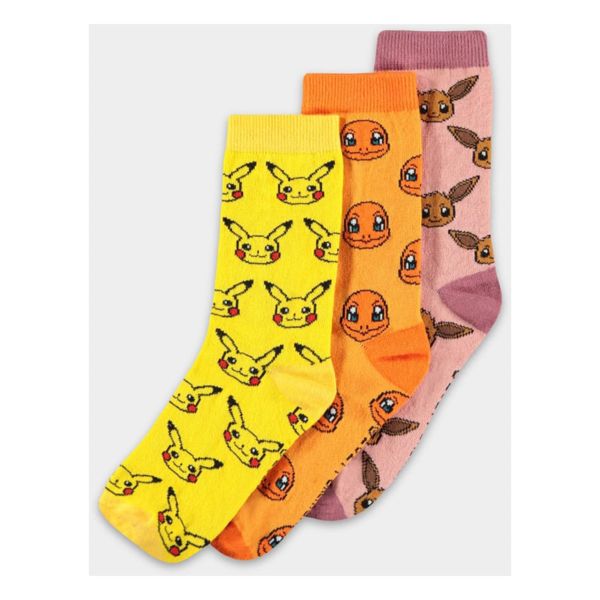 Calcetines Three Icons Pokemon Pack 3 Talla 35-38
