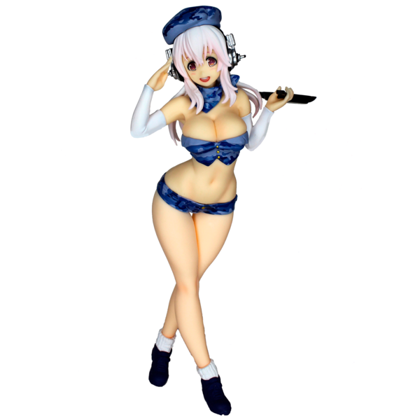 Figura Super Sonico Military Concept Blue Ver.