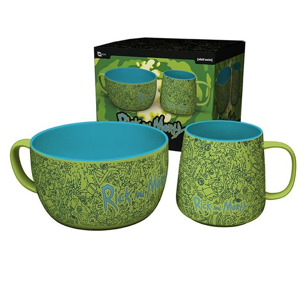 Pattern Mug & Bowl Set Rick & Morty 