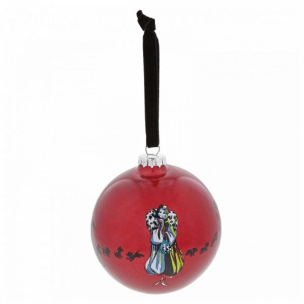 Adorno Bola Navidad Cruella De Vil Rojo 101 Dalmatas Disney