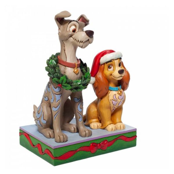 Figura Reina y Golfo Navidad La Dama y el Vagabundo Jim Shore Disney Traditions