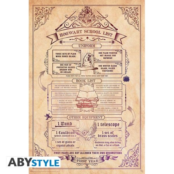 Hogwarts School Supplies Poster 91.5 x 61 cms