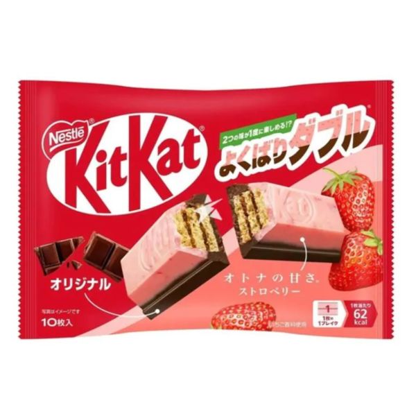 Bolsa de Kit Kat Mini Yokubari Fresa y Original (10 unidades)