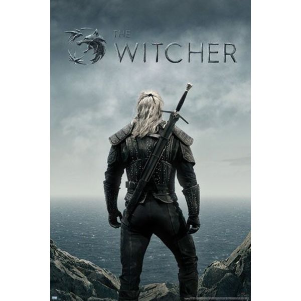 Poster Geralt espalda The Witcher  91 x 61 cms