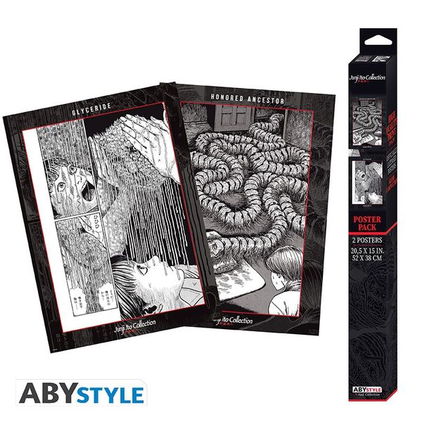 Poster Junji Ito Artworks Set 52 x 38 cms