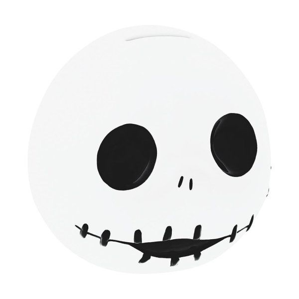 Jack Skellington Head Piggy Bank Nightmare Before Christmas Disney Tim Burton