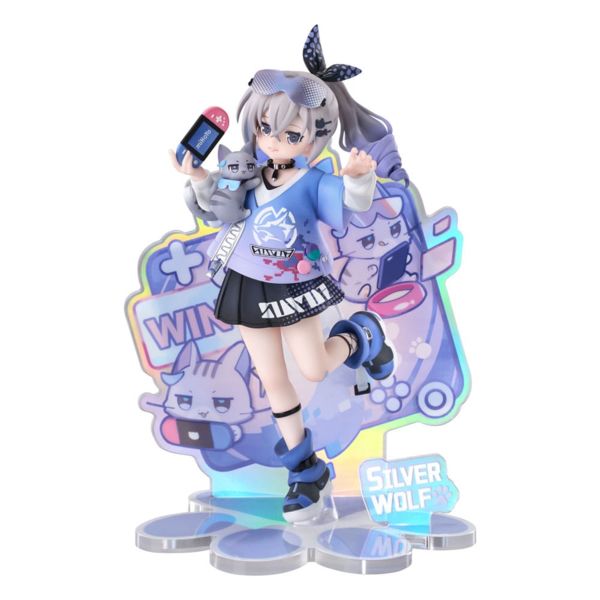 Honkai: Star Rail Estatua PVC Rise Up Little Cat Series Silver Wolf Ver. 19 cm 