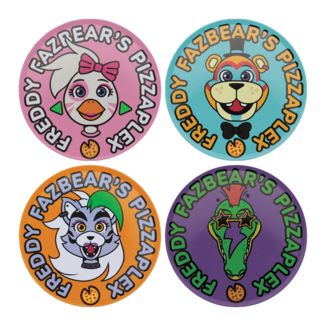 Five Nights at Freddy's Coaster 4-Pack Printed Drinks