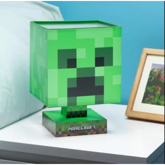 Lampara 3D Creeper Icon Minecraft con puerto de carga