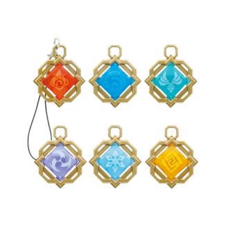 Gashapon Llavero Vision Capsule Strap Vol 2 Genshin Impact (Aleatorio)