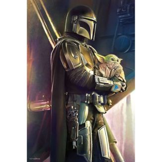 Puzzle 3D Lenticular Mando y Grogu The Child Star Wars The Mandalorian 200 Piezas
