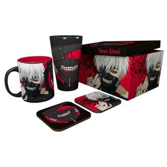 Taza Vaso y Posavasos Set Kaneki Tokyo Ghoul