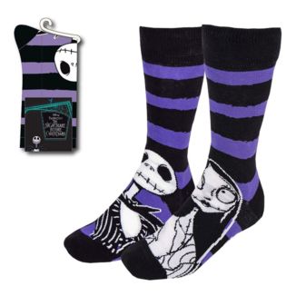 Calcetines Morados Jack Skellington y Sally Pesadilla antes de Navidad Disney Talla 38-45