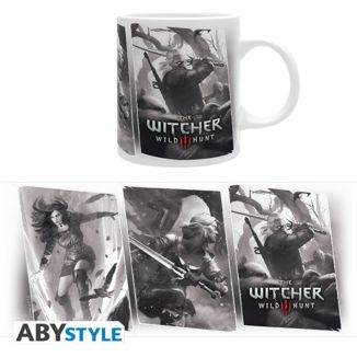 Taza Geralt Ciri y Yennefer The Witcher Wild Hunt 320 ml
