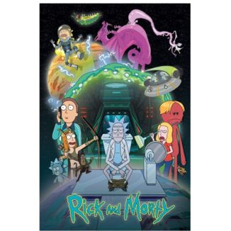 Toilet Adventure Poster Rick & Morty 61 x 91 cms