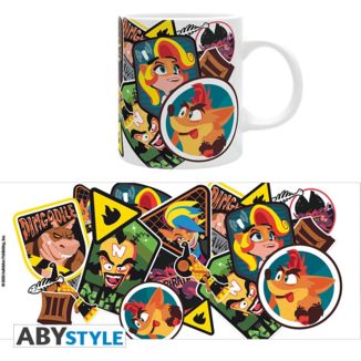 Taza Crash Stickers Crash Bandicoot 320 ml